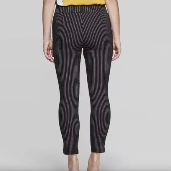 who what wear dark navy striped skinny crop - Picture 2 of 7